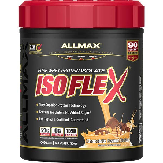 Isoflex: 100% Pure Whey Protein Isolate Powder 1 Lbs - Mann Nutrition 