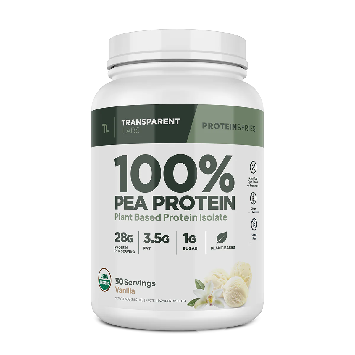 100% Pea Protein Isolate -30 Servings