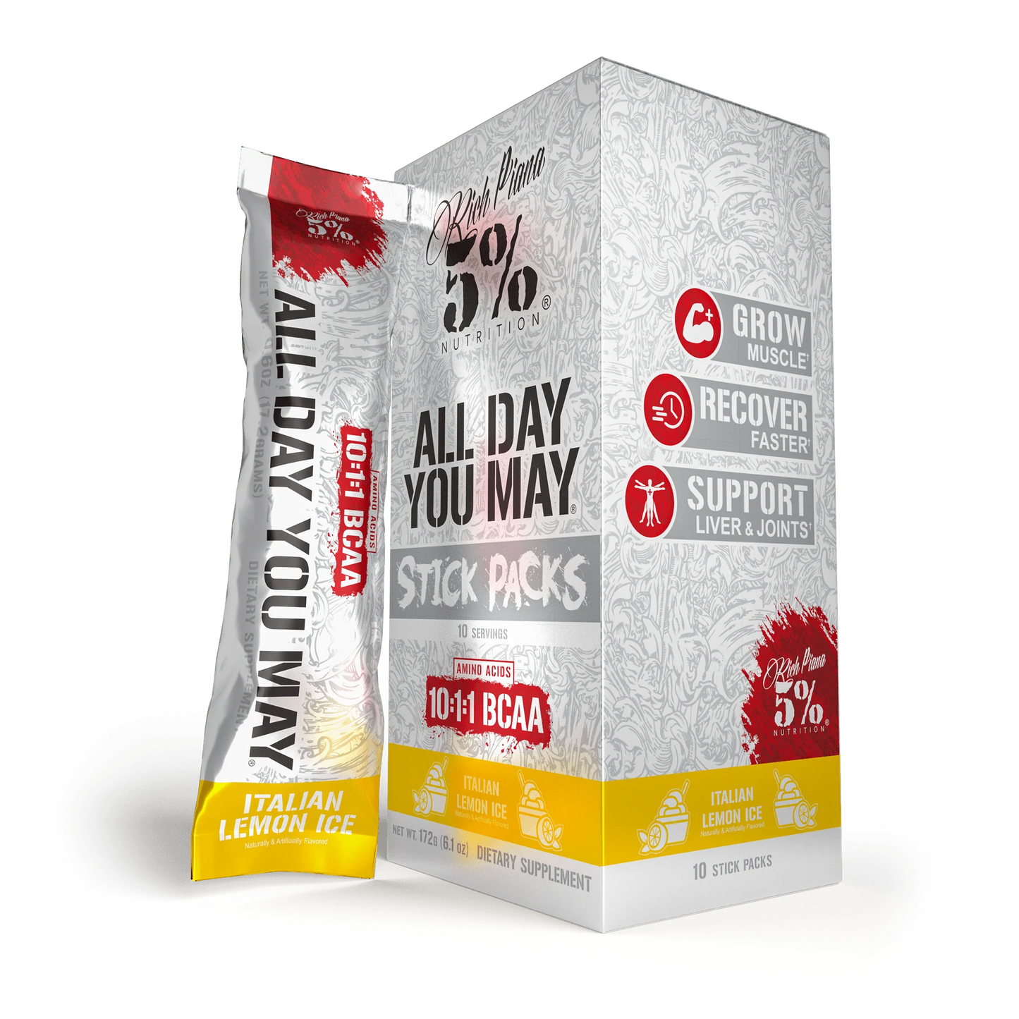 5% All Day You May BCAA (10 Stick pack) - Mann Nutrition 