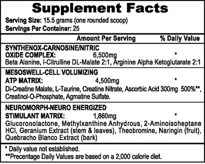 Mesomorph Pre Workout - 25 Servings - Mann Nutrition